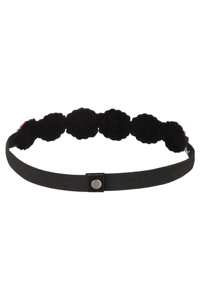 Shop Floral Bead & Stone Work Saree Belt in Wine & Multi at best offer at our  Store - One Minute Saree