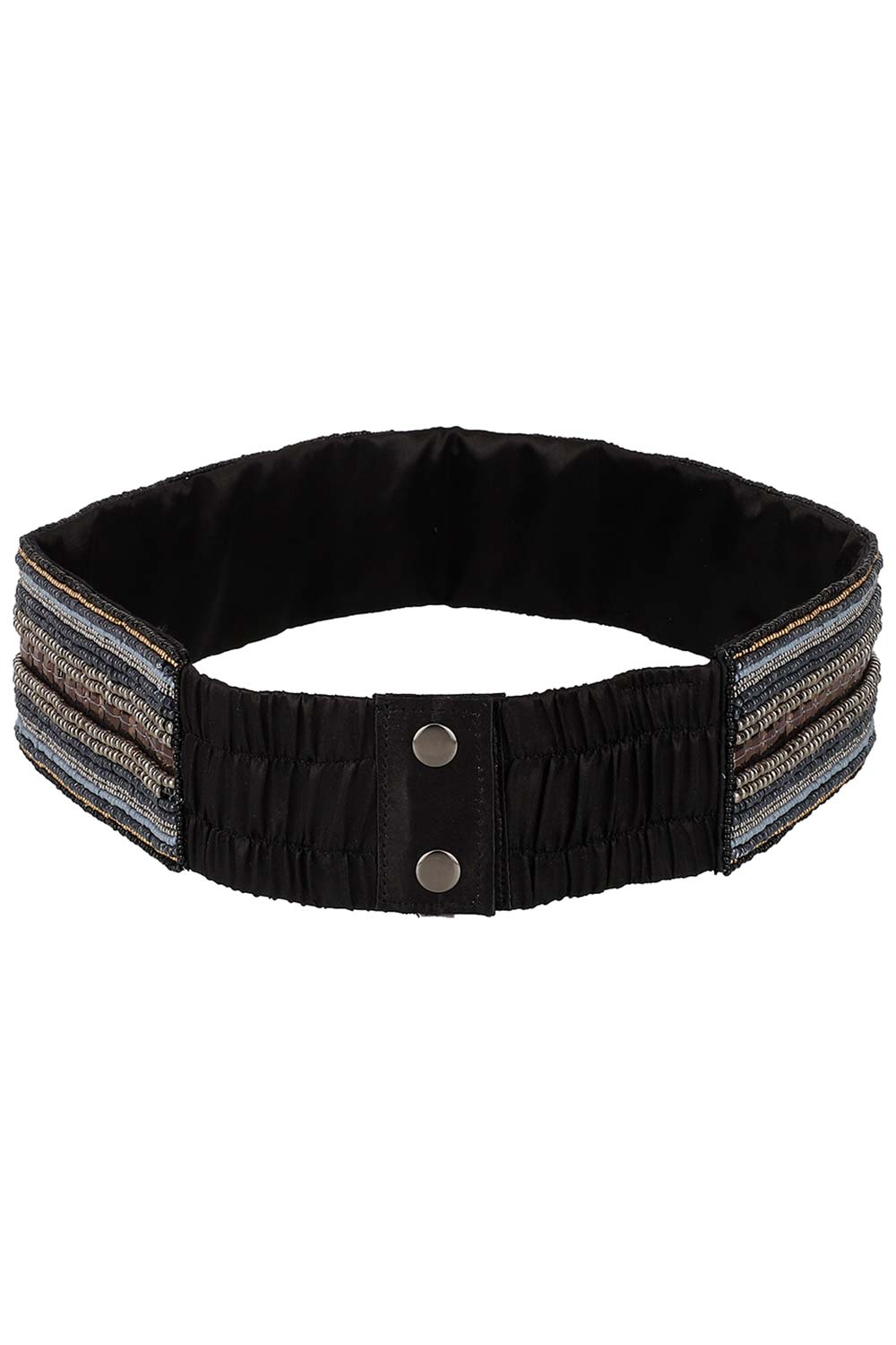 Shop Bead Work Saree Belt in Silver & Multi at best offer at our  Store - One Minute Saree