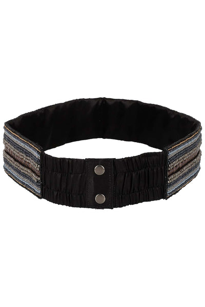 Shop Bead Work Saree Belt in Silver & Multi at best offer at our  Store - One Minute Saree