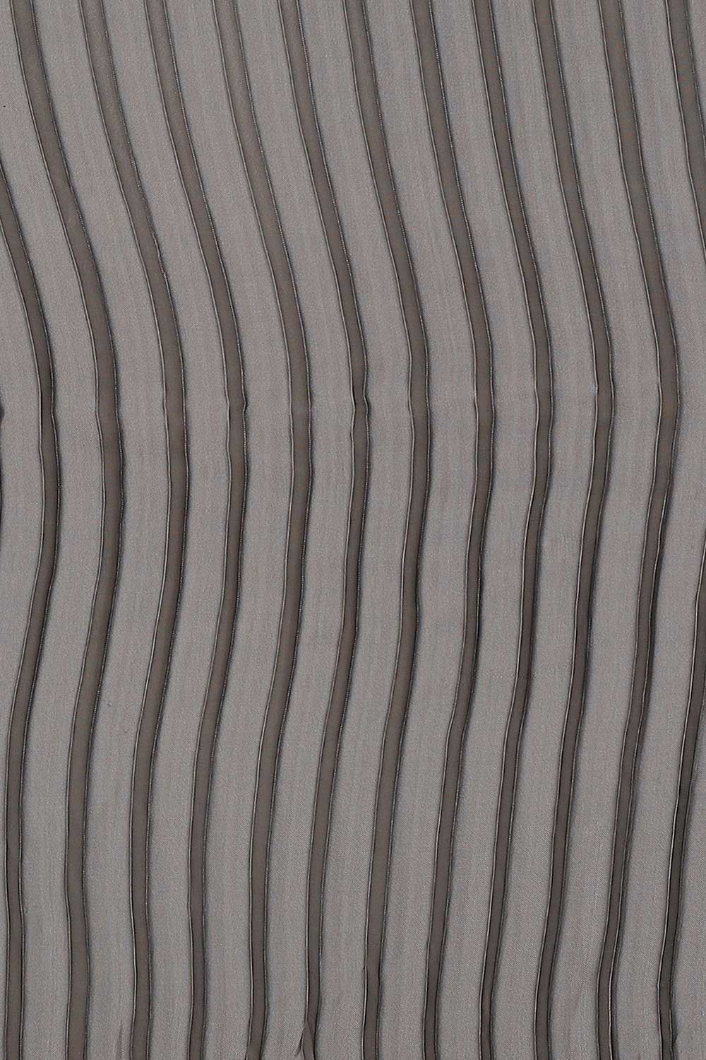 Buy Lili Grey Georgette Solid Pleated One Minute Saree Online - Back