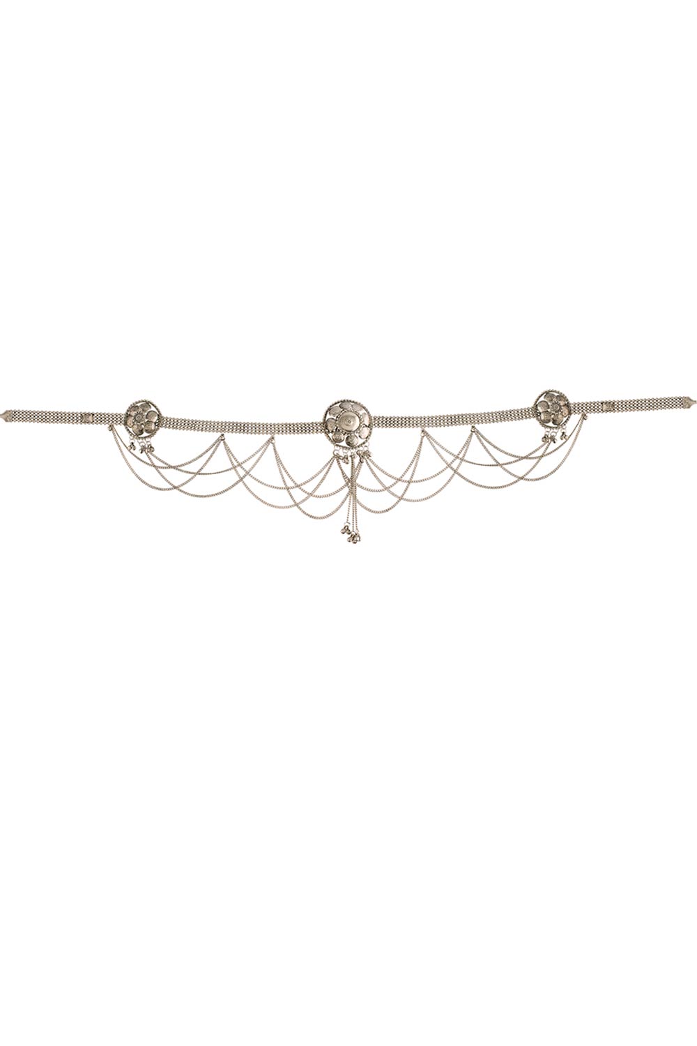 Buy Alloy Saree Waist Belt (Kamarband) in Silver Online - One Minute Saree