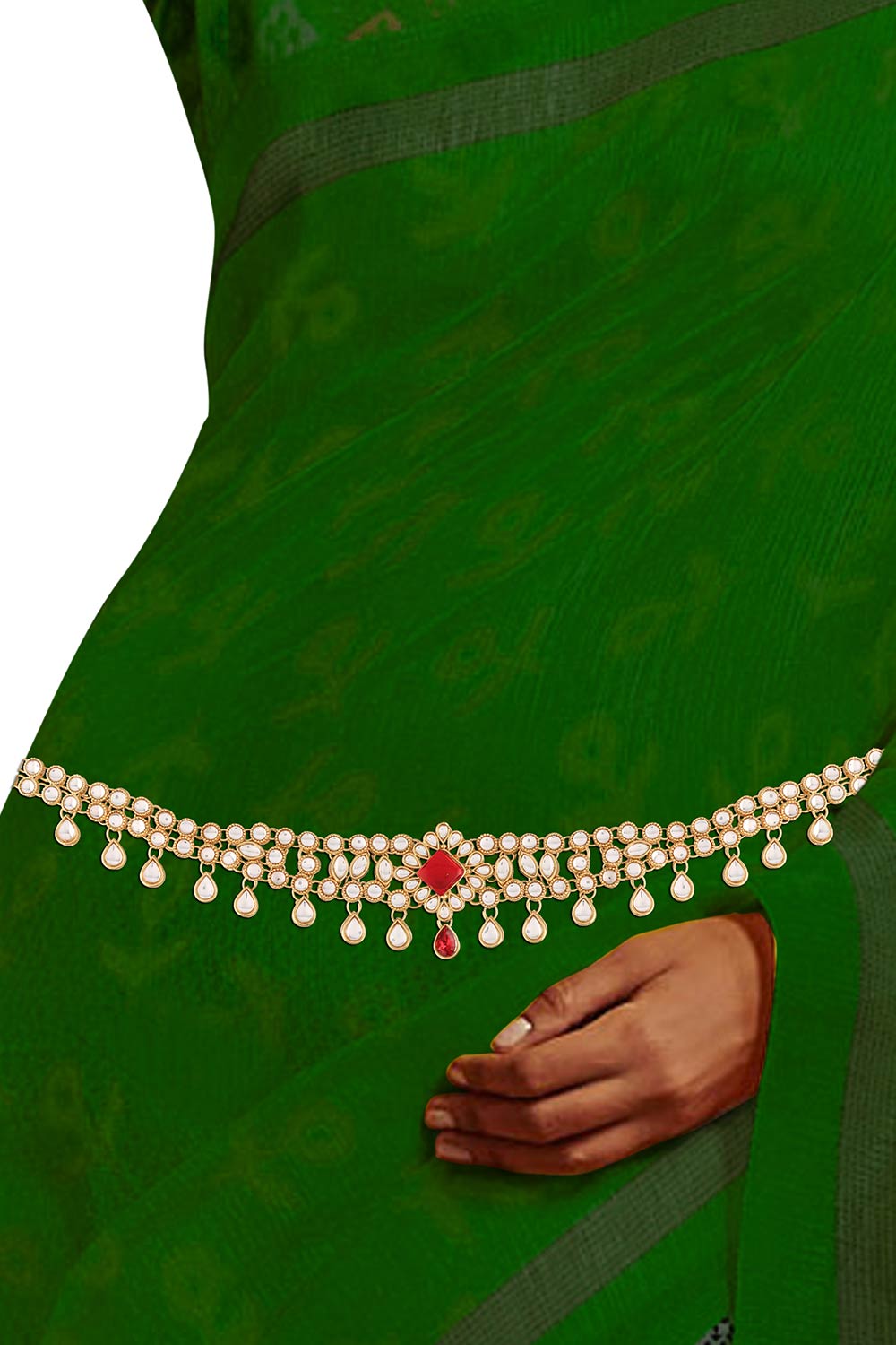 Shop Alloy Saree Waist Belt (Kamarband) in Red at best offer at our  Store - One Minute Saree