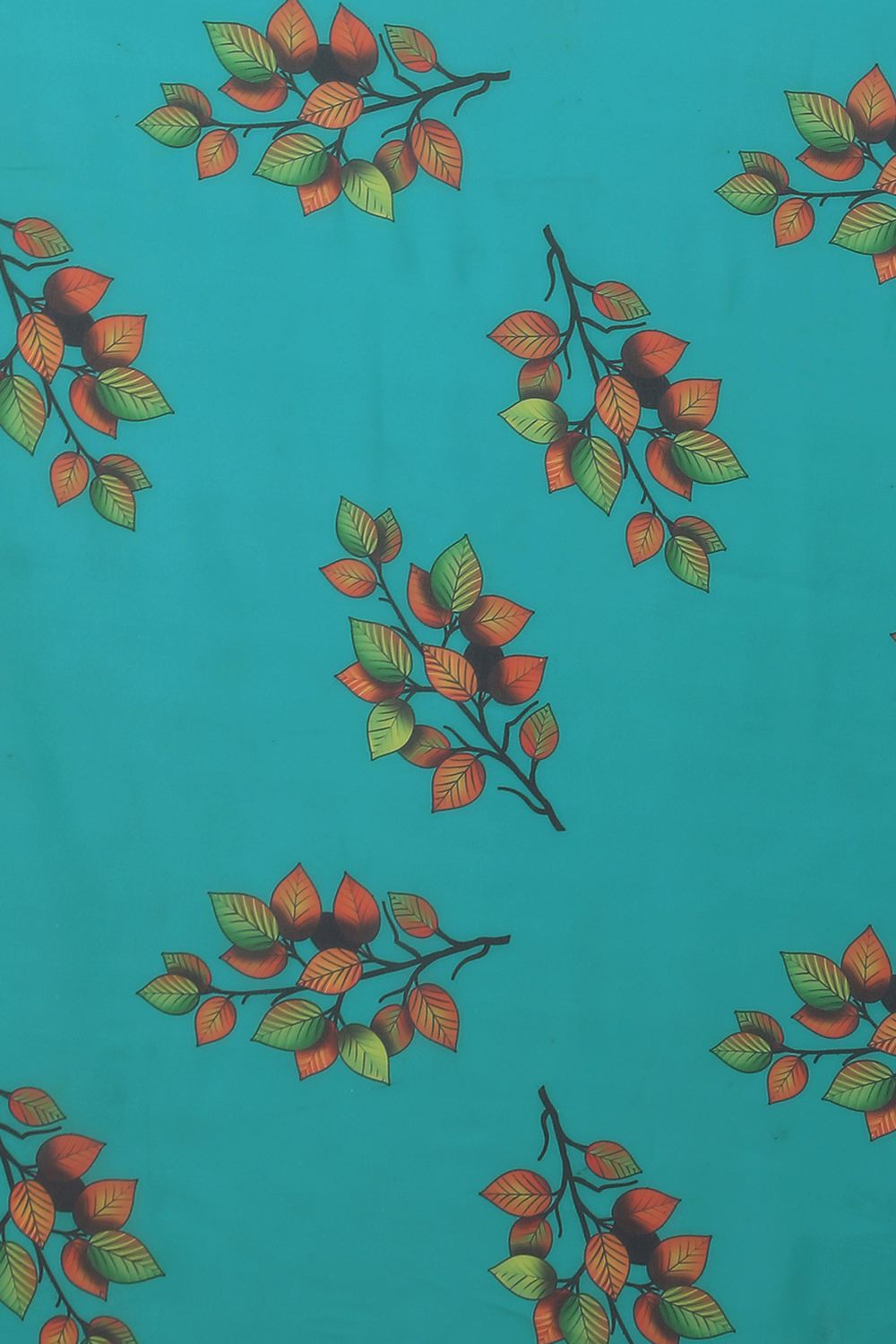 Buy Kendall Teal Green Floral Print and Sequins Georgette One Minute Saree Online - Back