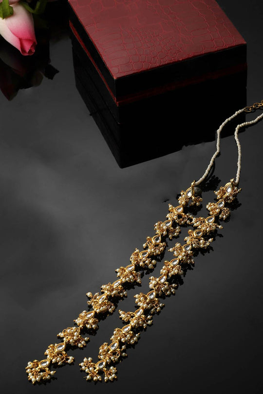 Shop Alohi White Kundan And Pearl Long Drop Earrings at best offer at our  Store - One Minute Saree