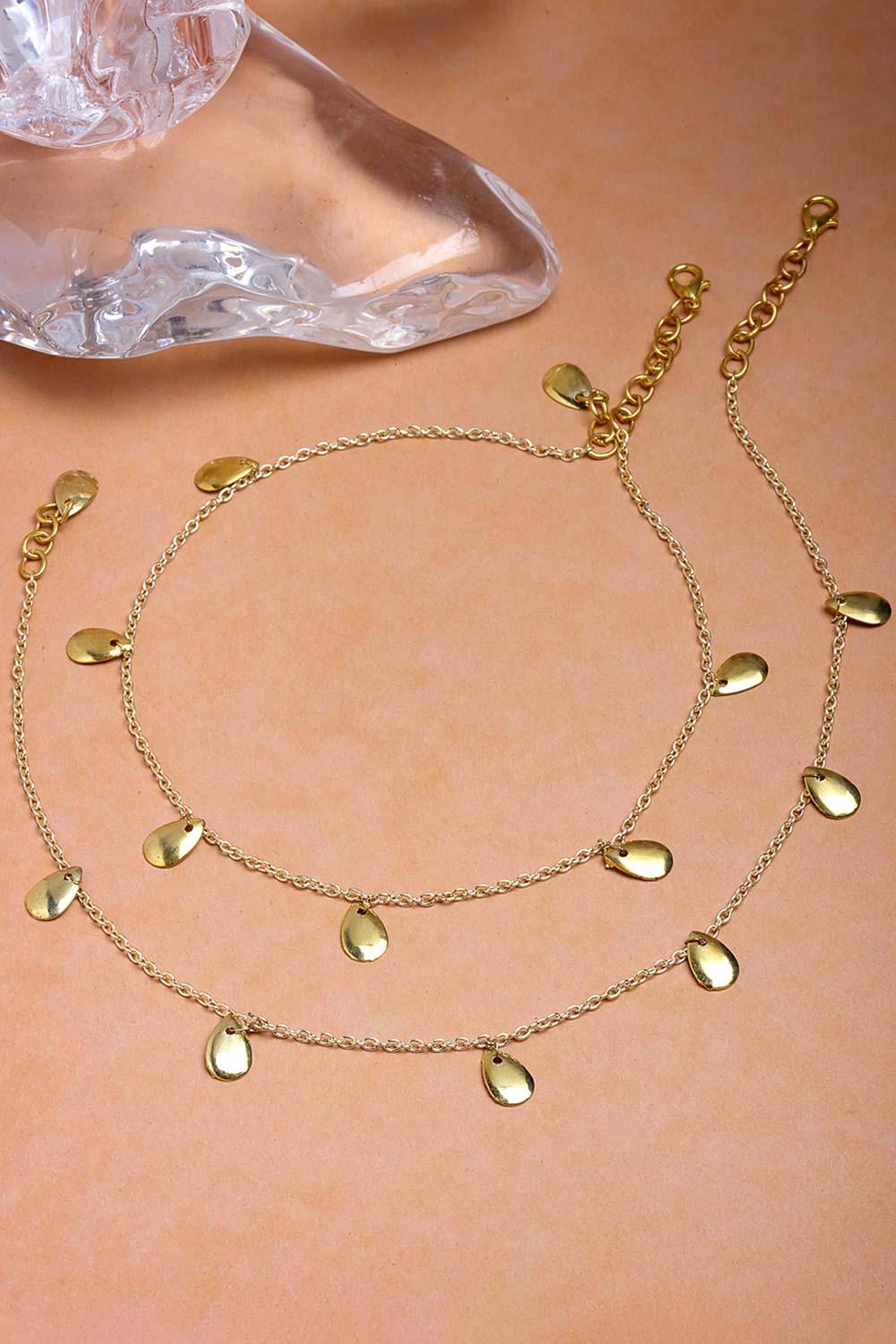 Shop Merin Silver Gold-Plated Dangler Anklet at best offer at our  Store - One Minute Saree