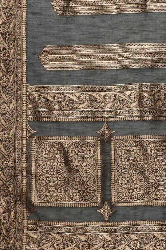 Buy Mindy Black Cotton Silk Striped Woven Design Banarasi One Minute Saree Online