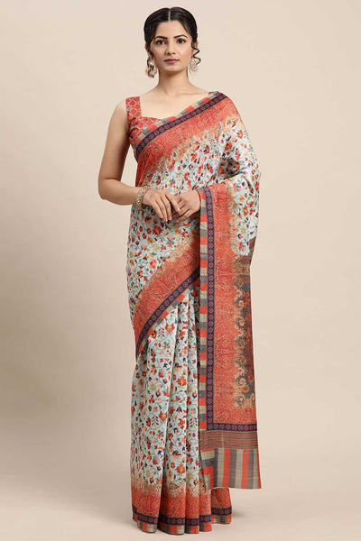 Shop Shilpa Sea Green Poly Silk Paisley Print Pochampally One Minute Saree at best offer at our  Store - One Minute Saree