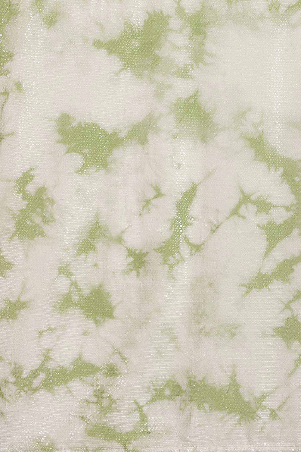 Buy Kali Olive Poly Silk Tie-Dye One Minute Saree Online