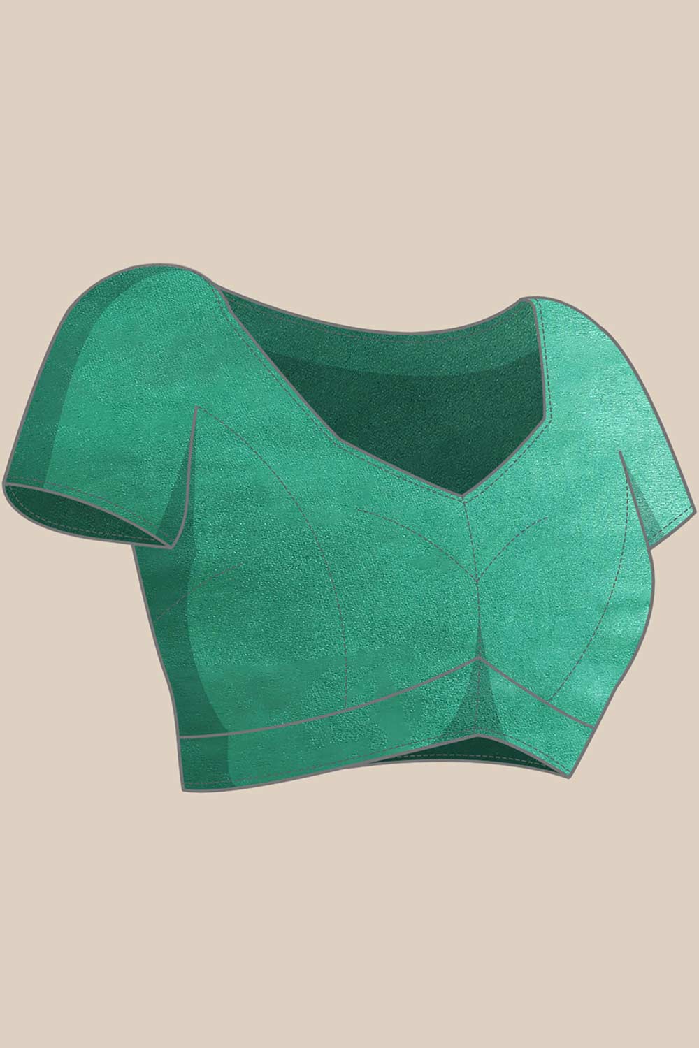 Buy Nari Green Poly Silk Tie And Dye Embellished One Minute Saree Online - Back