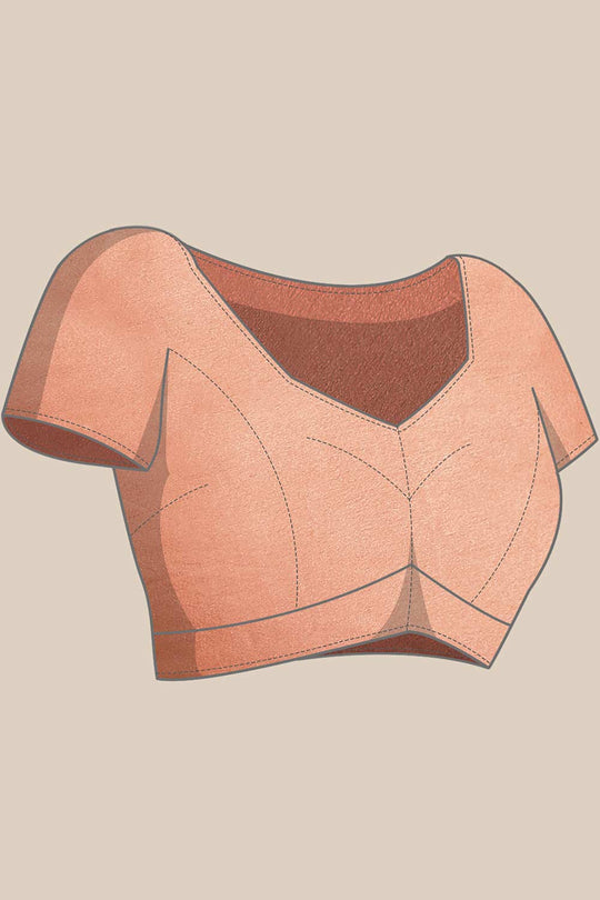 Buy Anjie Rust Poly Silk Tie And Dye Embellished One Minute Saree Online - Back