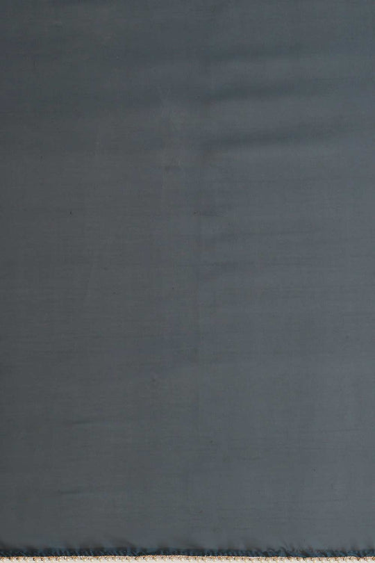 Buy Avani Teal Blue Georgette Solid One Minute Saree Online