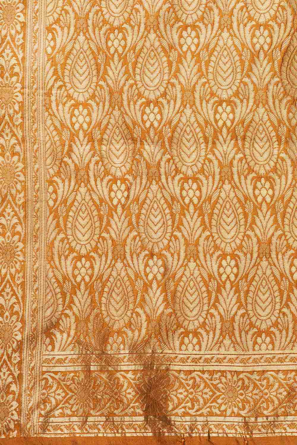 Buy Uma Navy Blue Woven Silk Blend One Minute Saree Online - Back