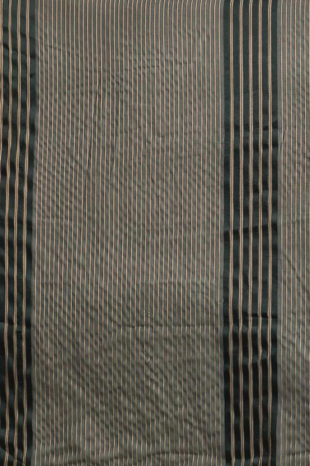 Buy Megha Black Striped Georgette One Minute Saree Online - Back