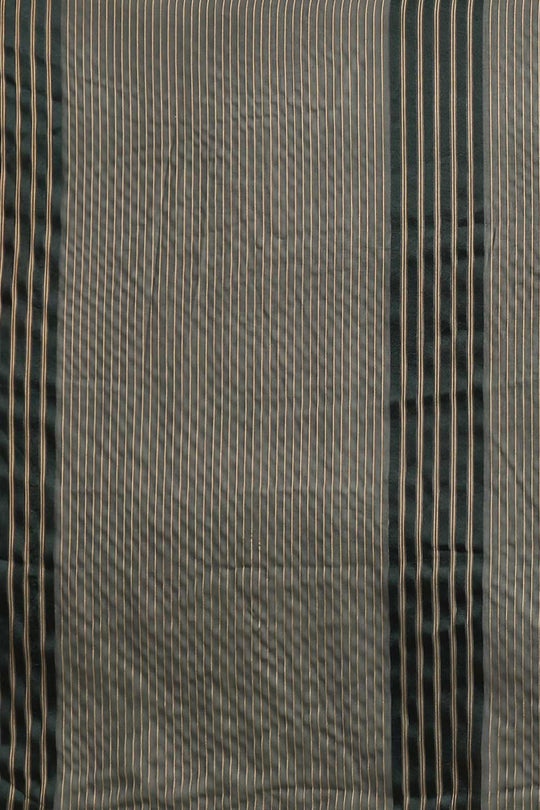 Buy Megha Black Striped Georgette One Minute Saree Online - Back