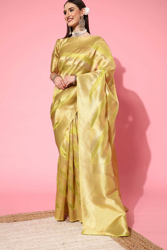 Buy Olivia Organza Leheriya One Minute Saree Online - One Minute Saree