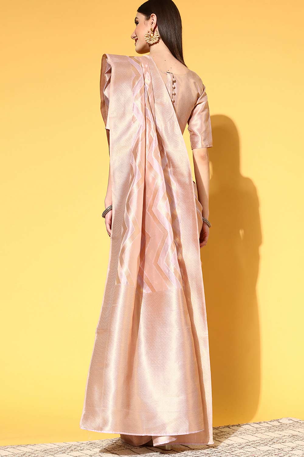 Shop Ami Lavender Organza Leheriya One Minute Saree at best offer at our  Store - One Minute Saree