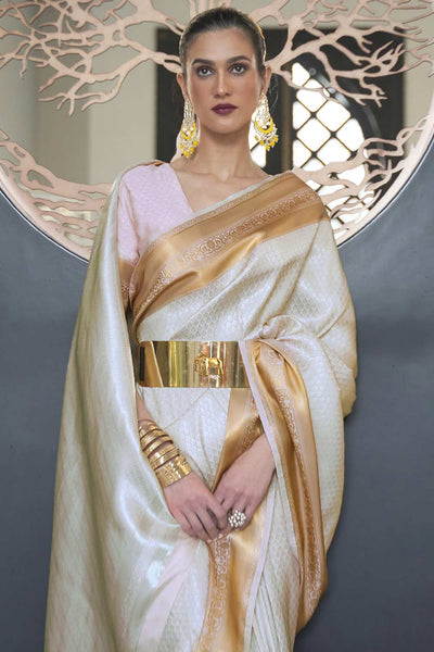 Shop Lexi Off White Art Silk One Minute Saree at best offer at our  Store - One Minute Saree