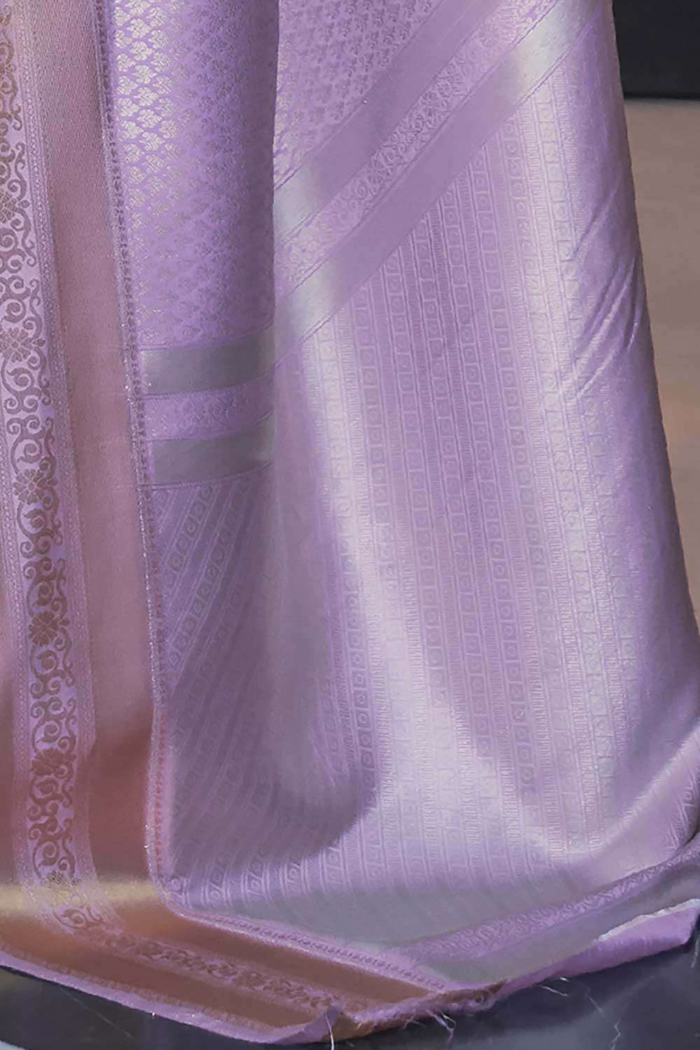 Buy Lucia Lavender Art Silk One Minute Saree Online - Back