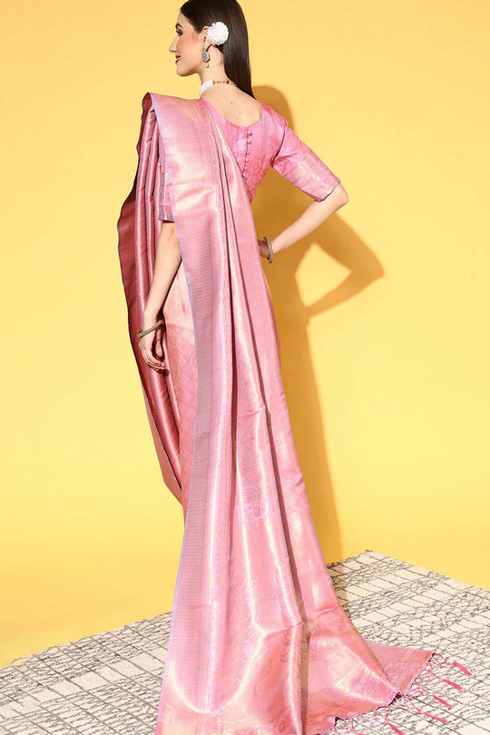 Shop Safia Mauve Art Silk Kanjivaram Sari at best offer at our  Store - One Minute Saree