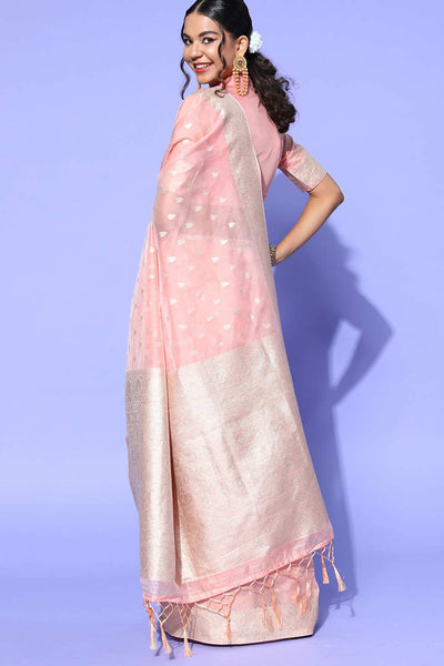 Shop Peppa Peach Modal Woven Design One Minute Saree at best offer at our  Store - One Minute Saree
