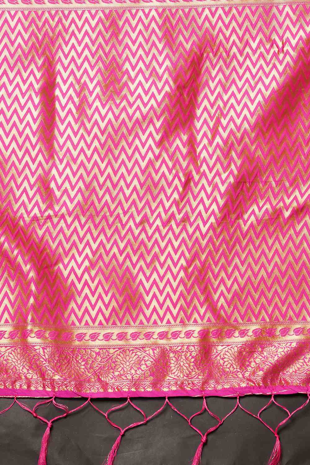 Buy Jesse Pink Woven Nylon Silk One Minute Saree Online - Back