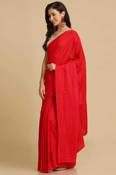 Shop Sapna Red Zari Woven Fancy Satin One Minute Saree at best offer at our  Store - One Minute Saree