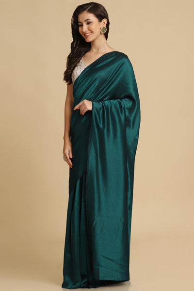Shop Sapna Green Zari Woven Fancy Satin One Minute Saree at best offer at our  Store - One Minute Saree