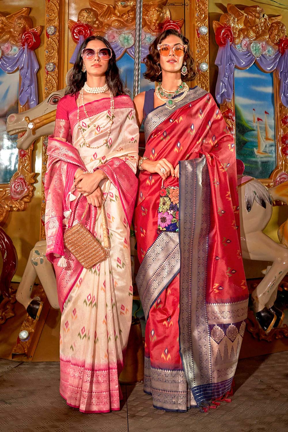 Shop Kayla Cream Pure Silk Lace Floral One Minute Saree at best offer at our  Store - One Minute Saree