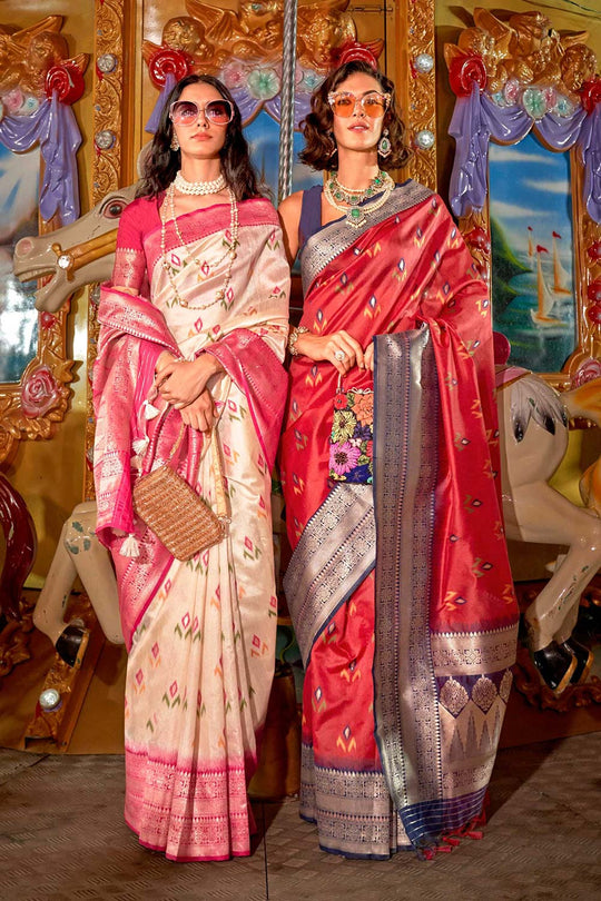 Shop Kayla Cream Pure Silk Lace Floral One Minute Saree at best offer at our  Store - One Minute Saree