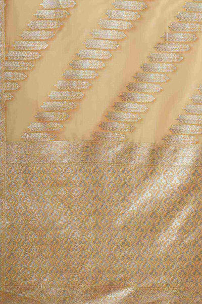 Buy Loraine Yellow Organza Bagh Woven Design Chanderi One Minute Saree Online
