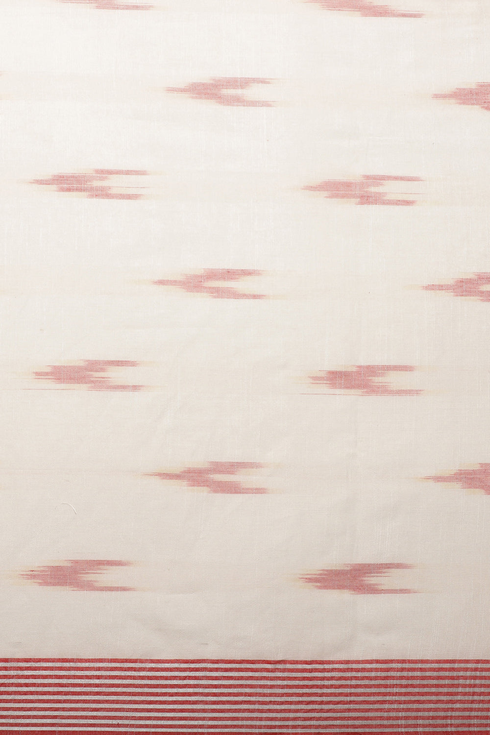 Buy Jules White Woven Linen One Minute Saree Online - Front