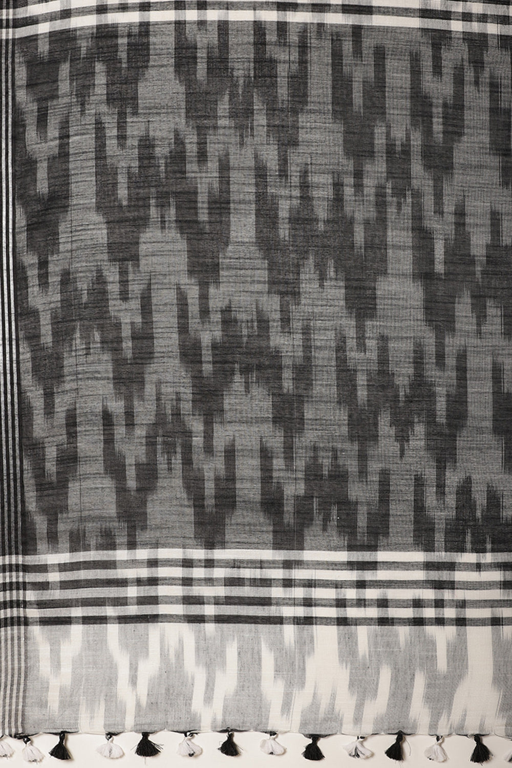 Buy Pernia White Woven Linen One Minute Saree Online