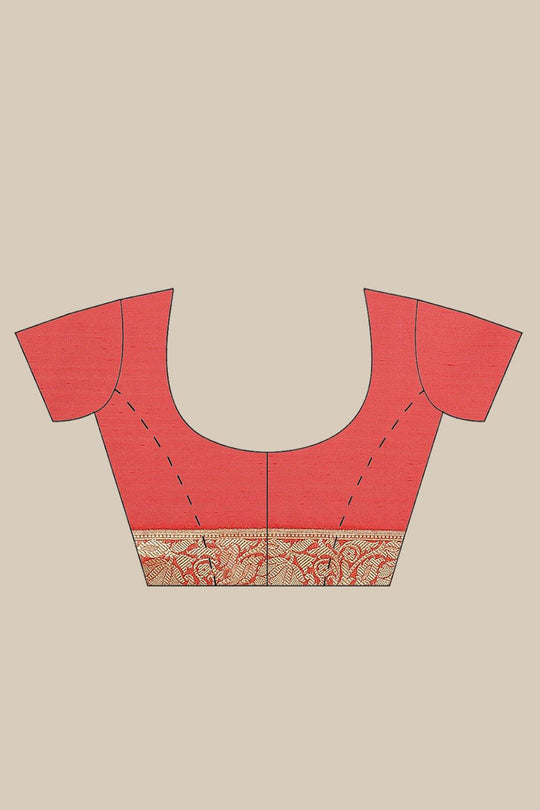 Buy Payal Pink Woven Art Silk One Minute Saree Online - Side