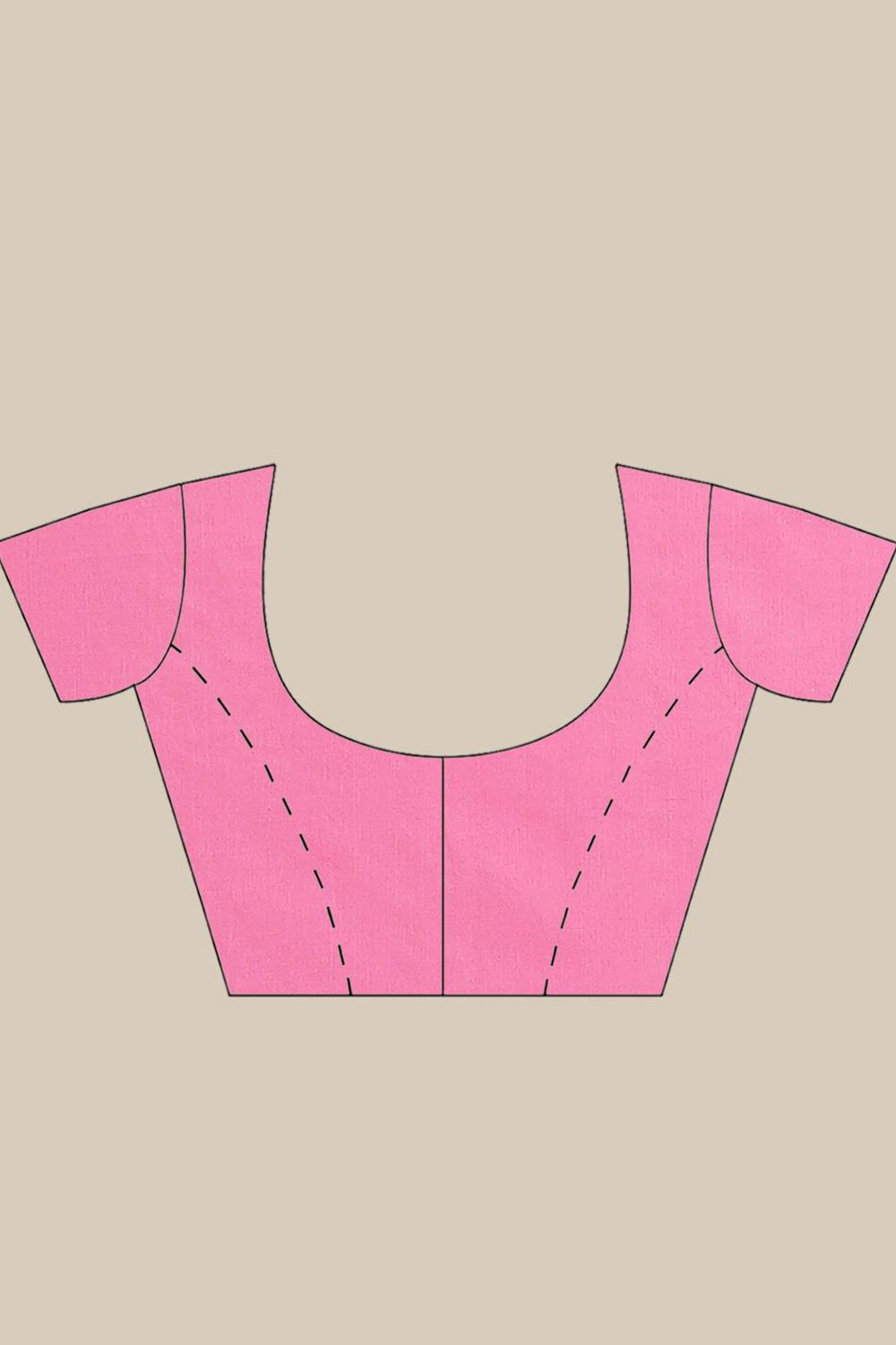 Buy Tia Pink Woven Cotton Blend One Minute Saree Online - Side