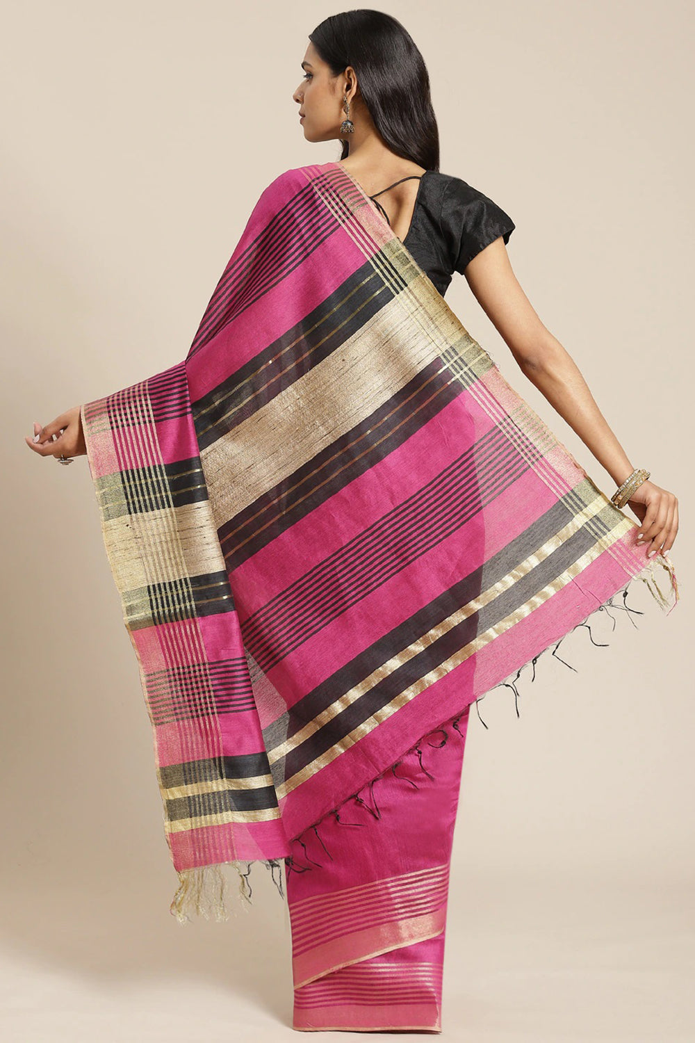 Shop Ana Multi-Color Woven Cotton Silk One Minute Saree at best offer at our  Store - One Minute Saree
