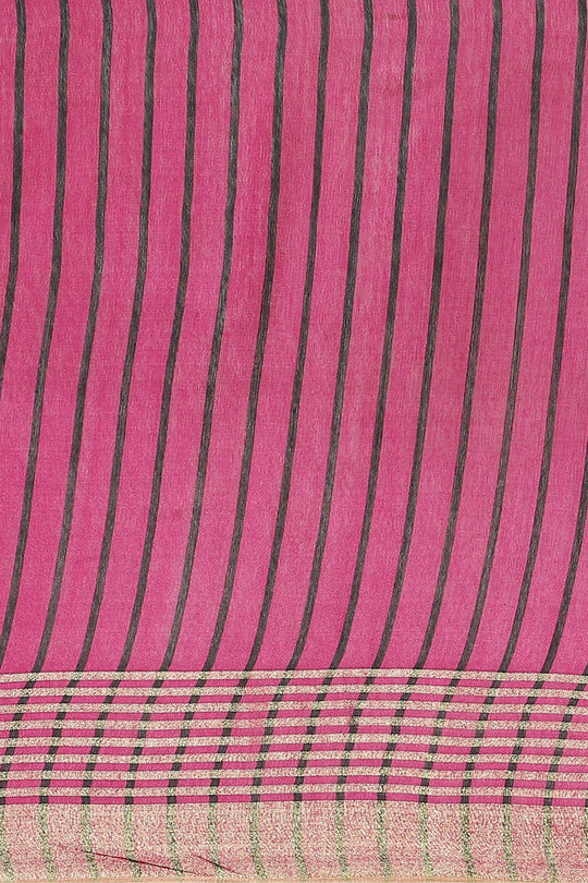 Buy Ana Multi-Color Woven Cotton Silk One Minute Saree Online - Front