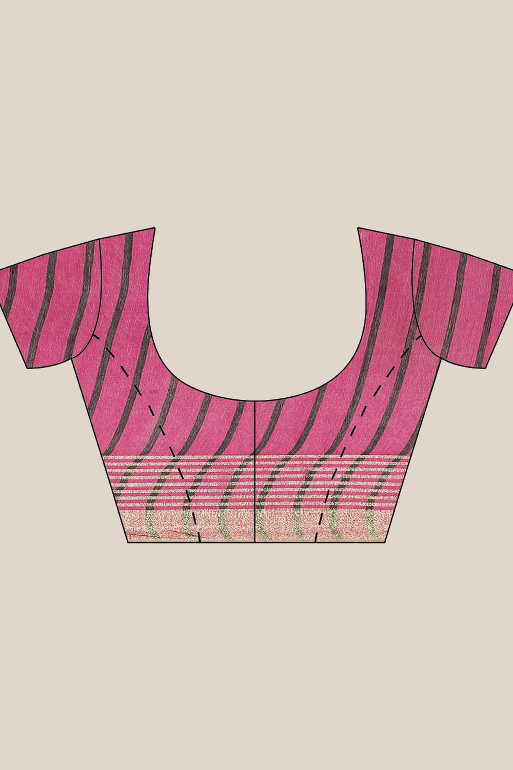 Buy Ana Multi-Color Woven Cotton Silk One Minute Saree Online - Side