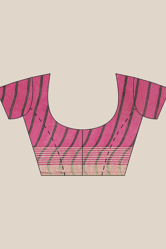 Buy Ana Multi-Color Woven Cotton Silk One Minute Saree Online - Side