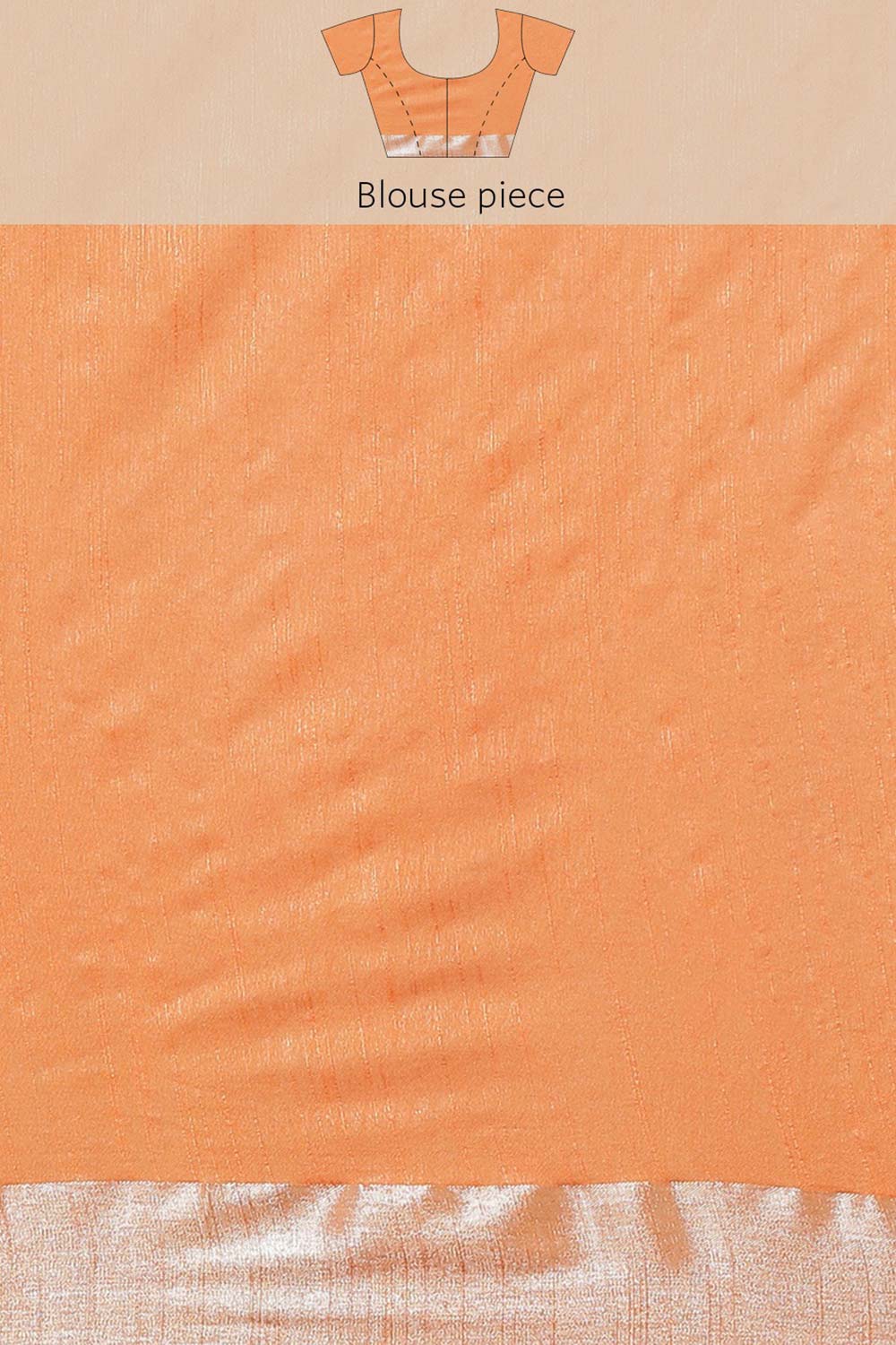 Buy Leticia Light Orange Zari Woven Silk Blend One Minute Saree Online - Side