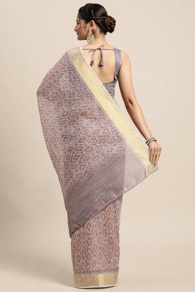Shop Cora Cotton Blend Mauve Digital Print One Minute Saree at best offer at our  Store - One Minute Saree