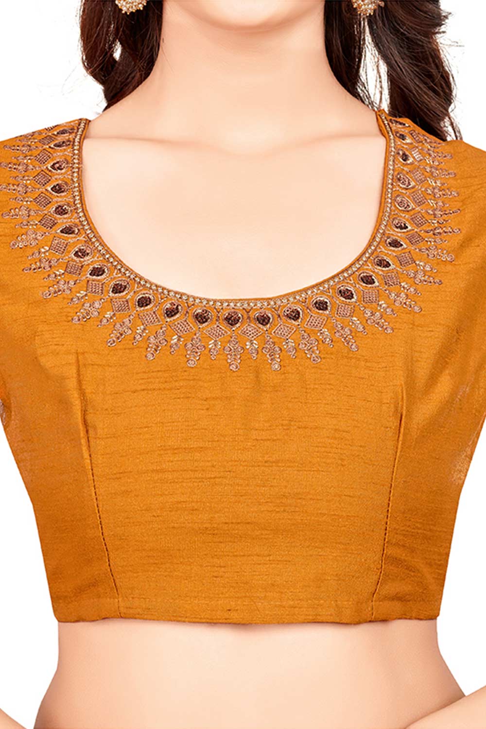 Buy Tessa Green Satin Silk Sequins Embroidered One Minute Saree Online - Front