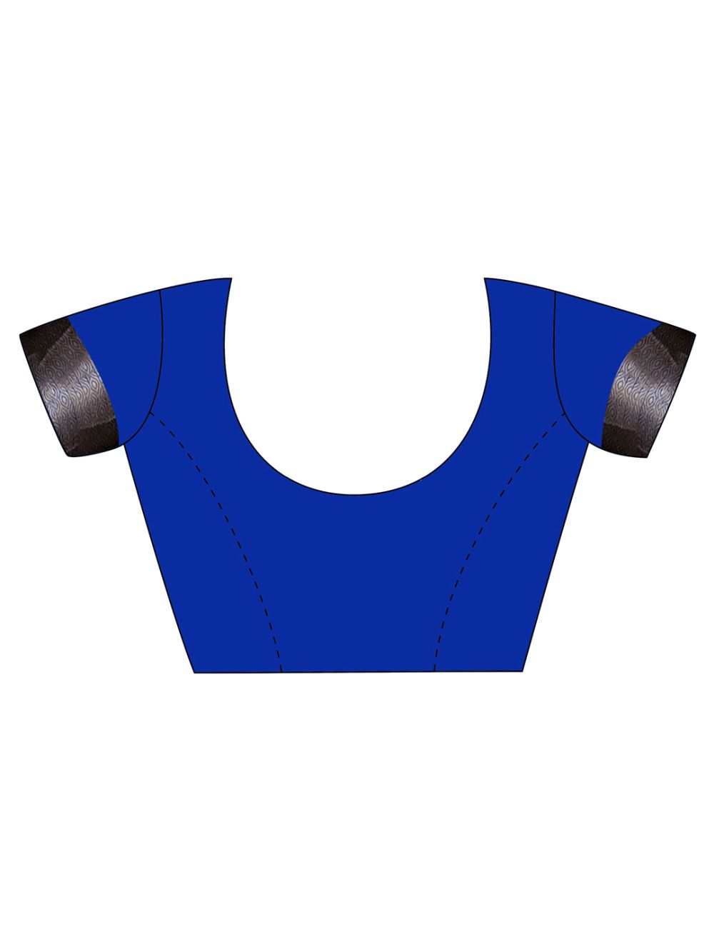 Buy Shikha Blue Silk Blend Banarasi One Minute Saree Online - Front