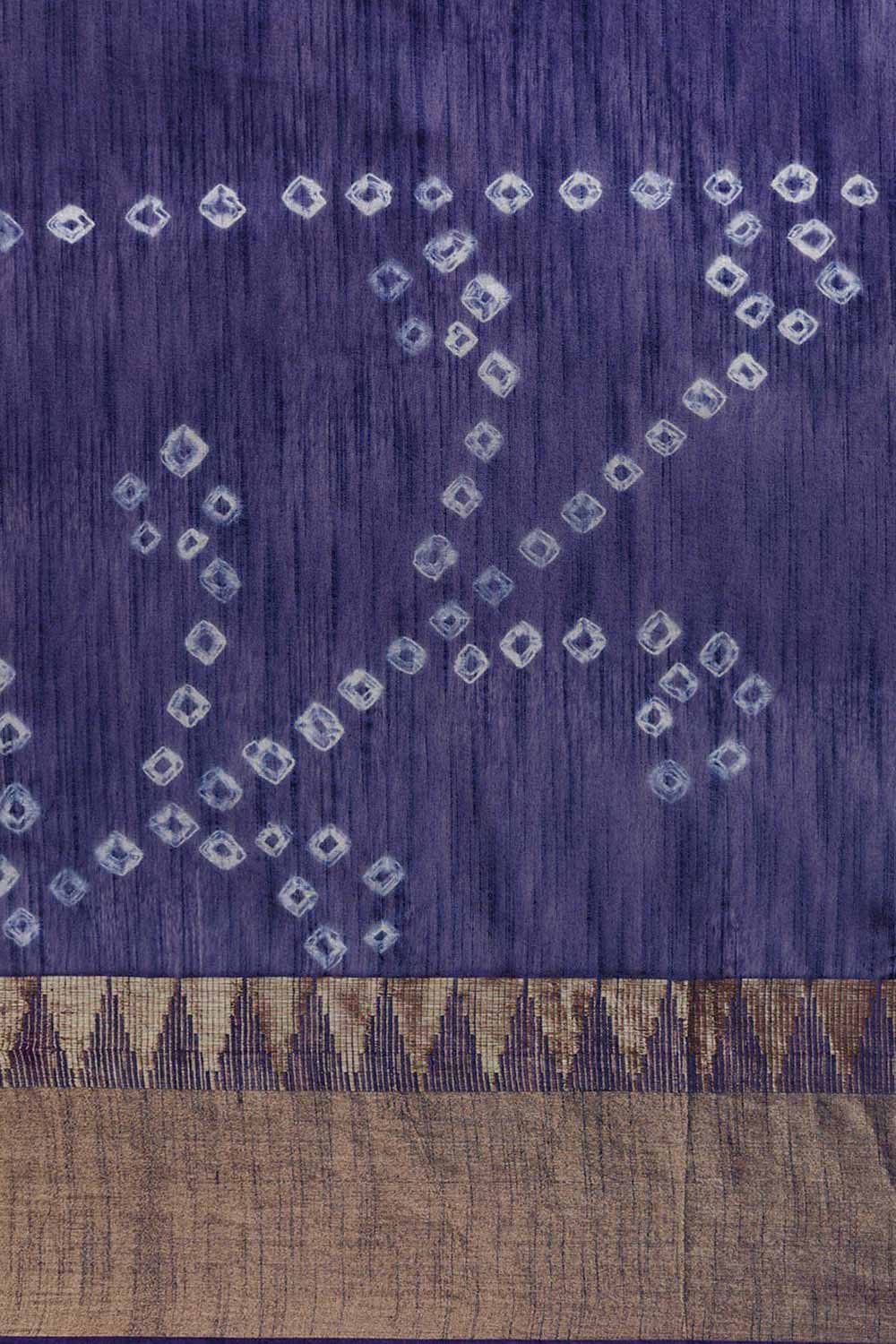 Buy Tresa Navy Blue Zari Woven Blended Silk One Minute Saree Online