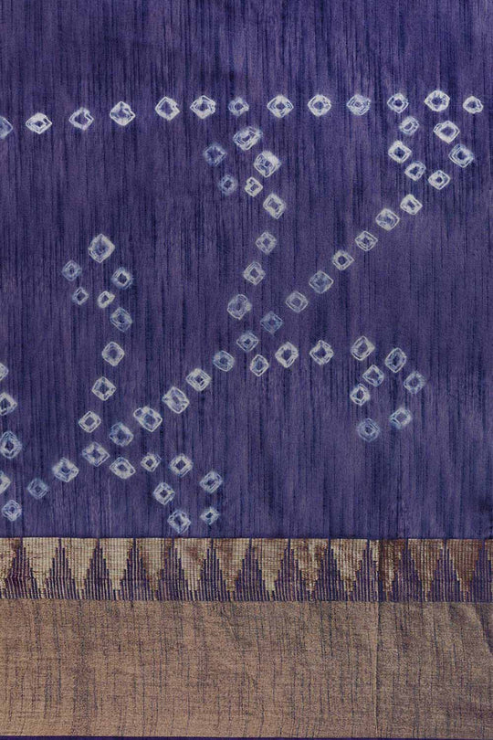 Buy Tresa Navy Blue Zari Woven Blended Silk One Minute Saree Online