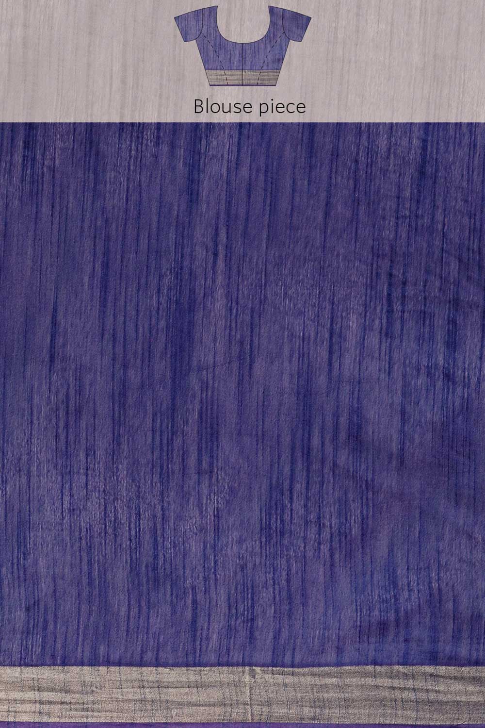 Buy Tresa Navy Blue Zari Woven Blended Silk One Minute Saree Online - Side
