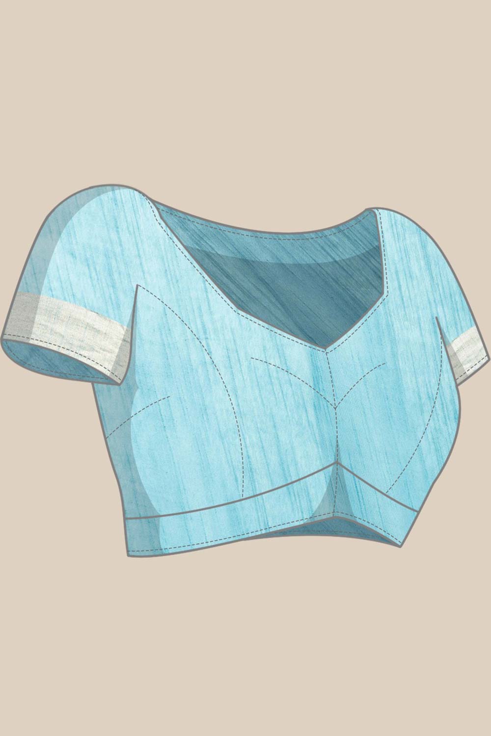 Buy Brielle Blue Silk Blend Bandhani One Minute Saree Online - Front