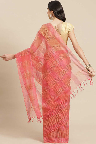 Shop Anya Peach Woven Art Silk One Minute Saree at best offer at our  Store - One Minute Saree