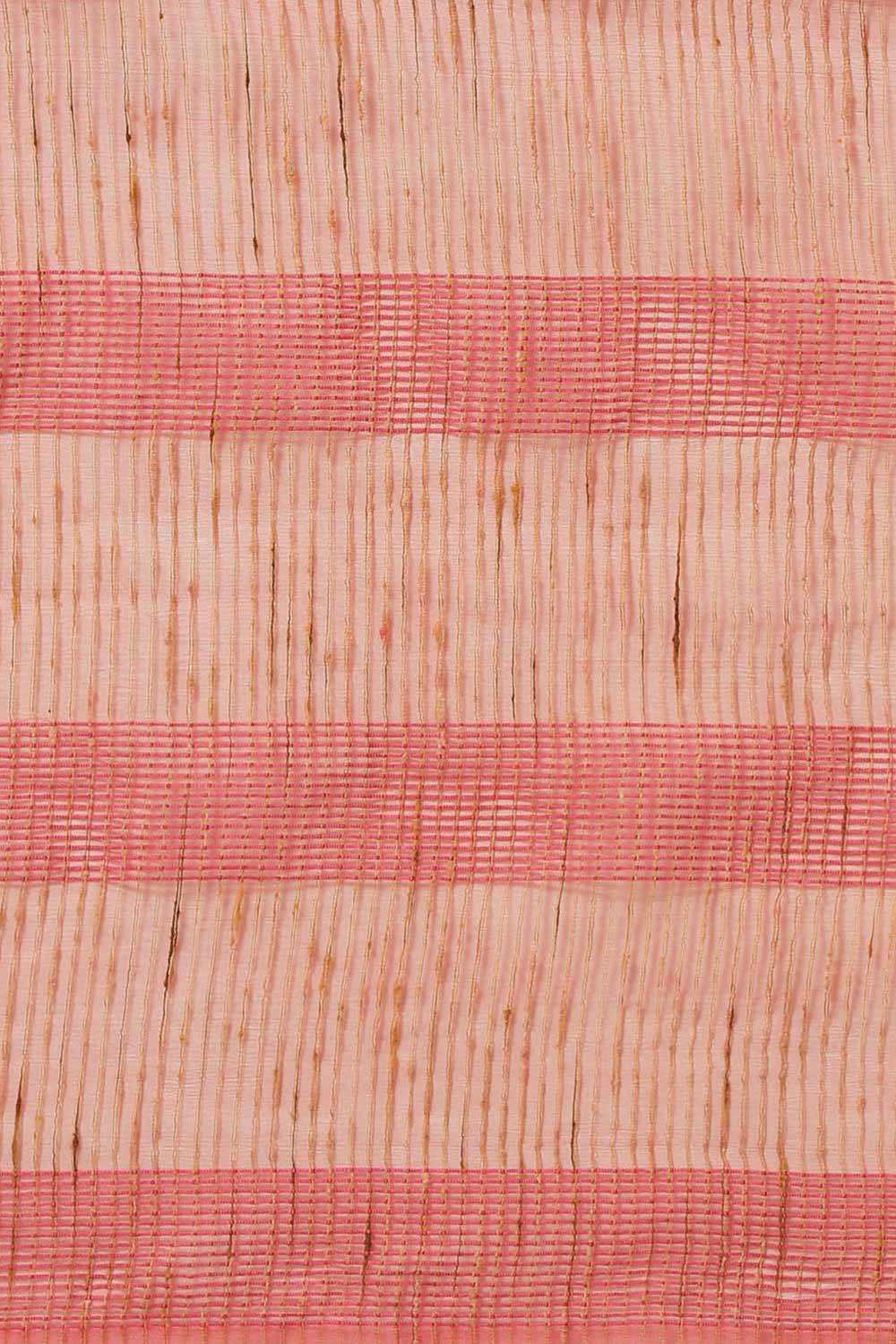 Buy Anya Peach Woven Art Silk One Minute Saree Online