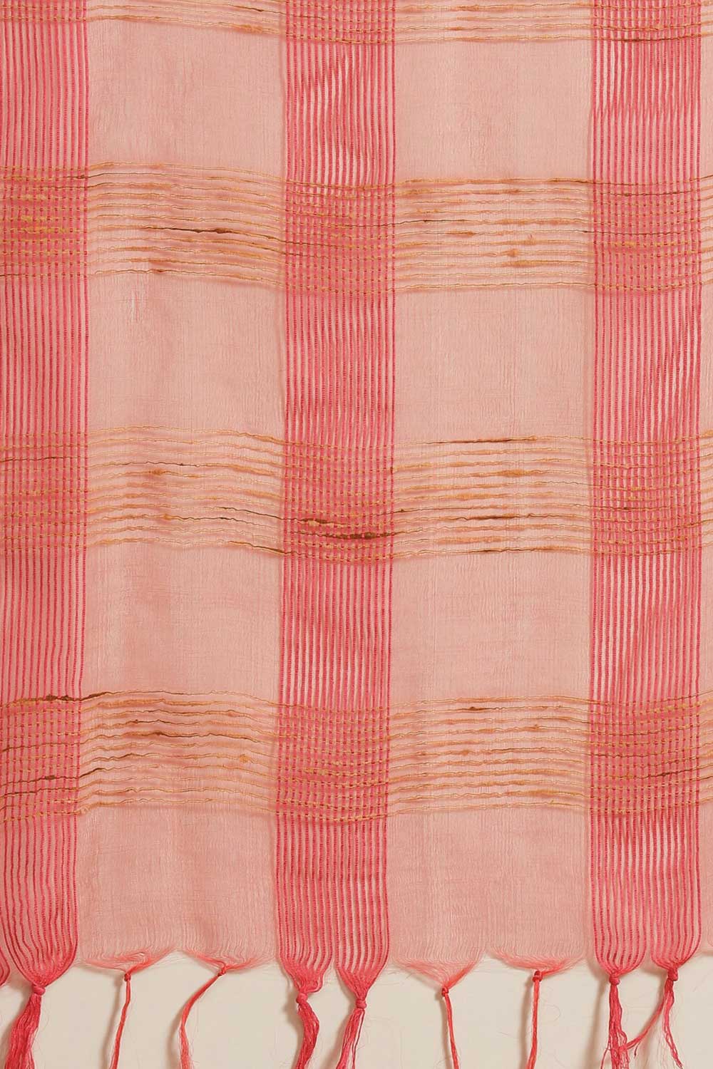 Buy Anya Peach Woven Art Silk One Minute Saree Online - Back