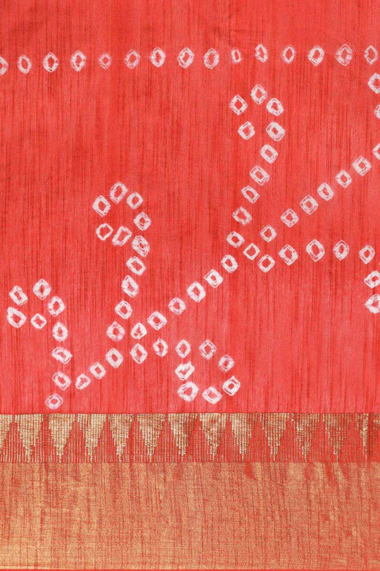 Buy Paula Red Zari Woven Blended Silk One Minute Saree Online